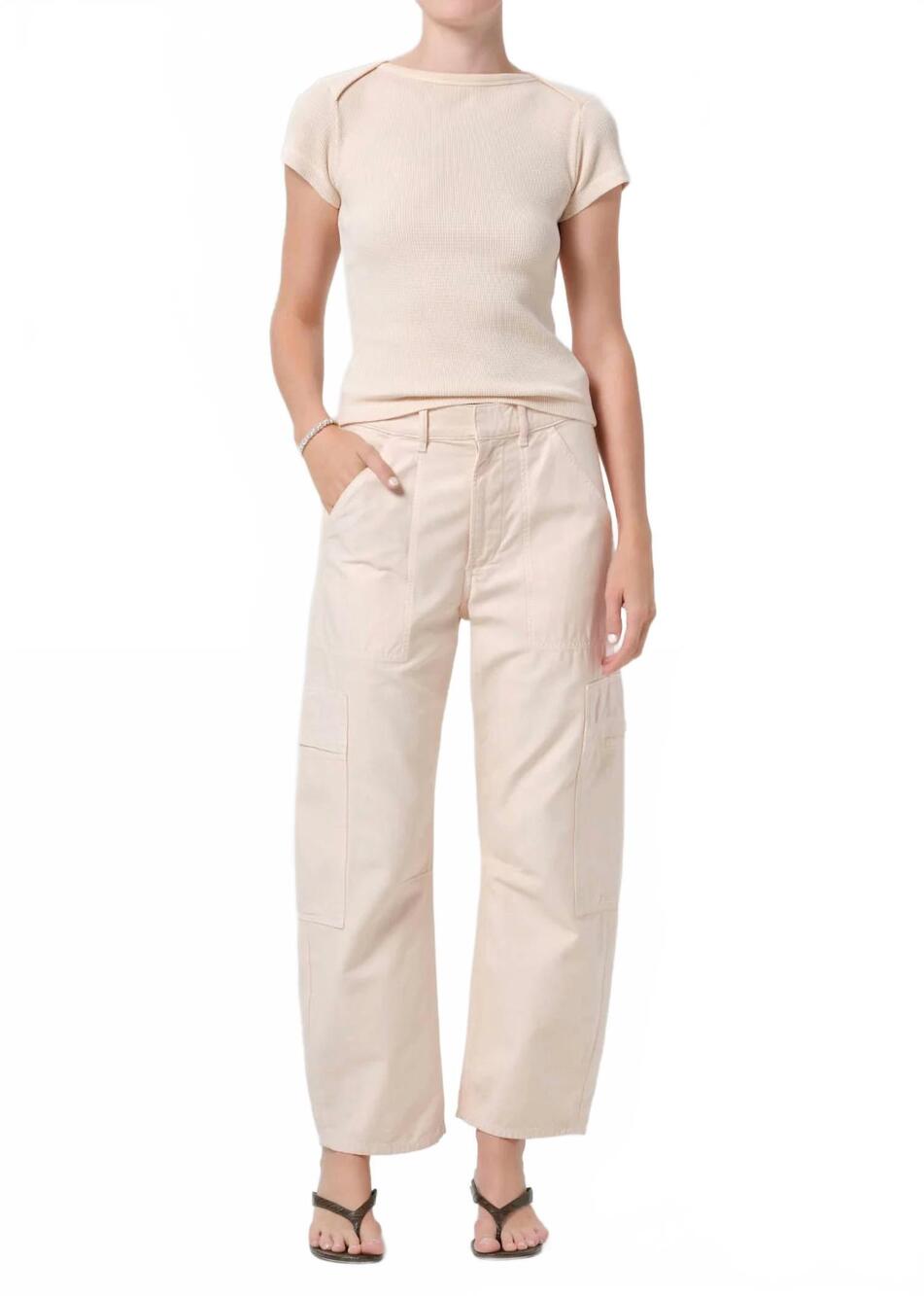 NEW CITIZENS OF HUMANITY marcelle low slung cargo pants in roselle